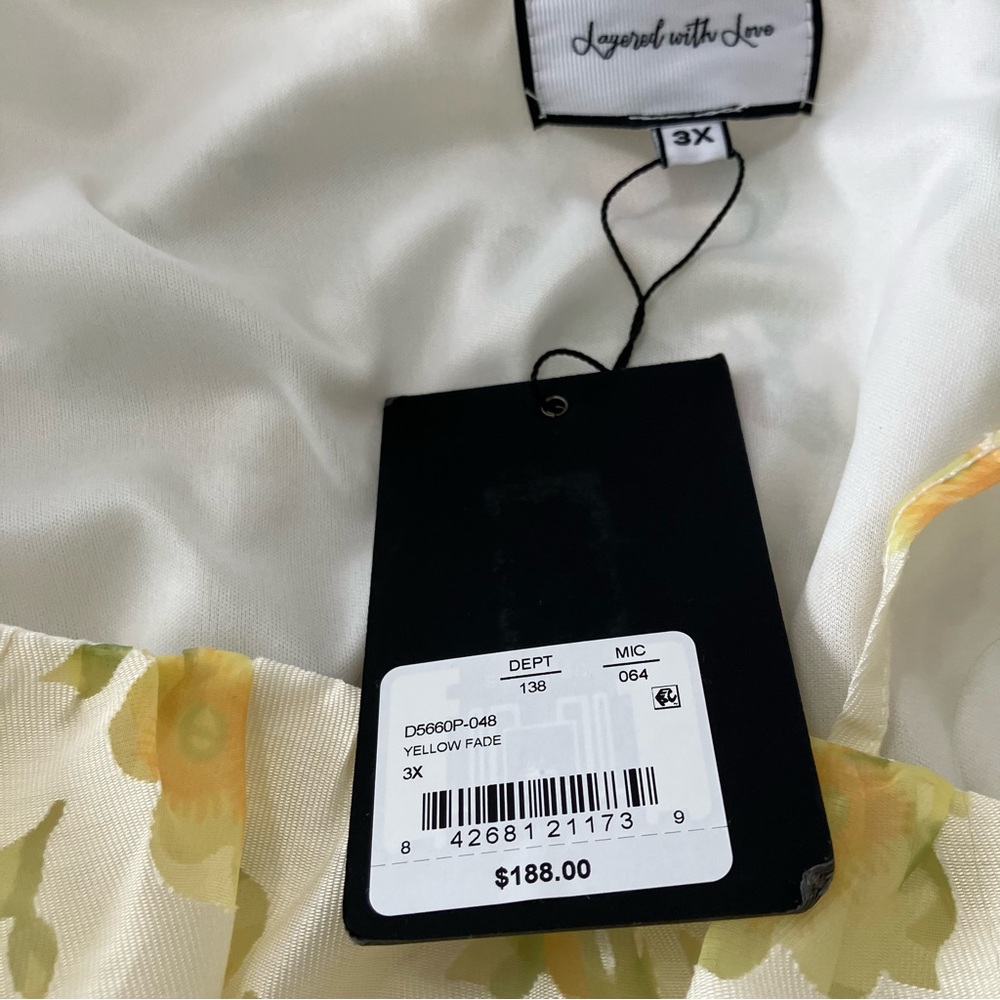 Layered With Love NWT 3X Plus Size Boho Floral High-Low Dress Feminine - Picture 4 of 13